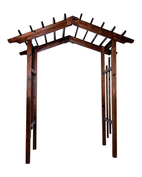 This elegant Arc Garden Gate-Gazebo adds a touch of sophistication to any garden. Made of durable materials, it provides shelter and a stunning focal point for outdoor gatherings.