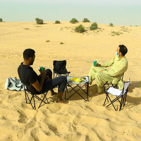 Foldable Camping Chairs With Table Set of 5