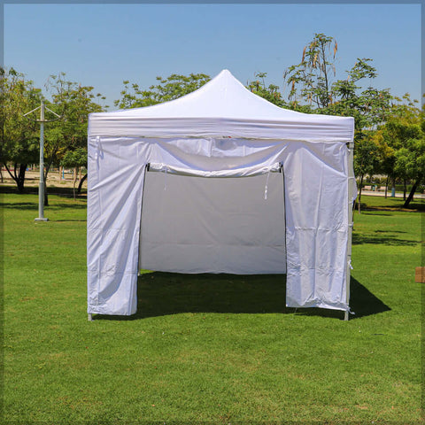 white canopy tent with 4 sides