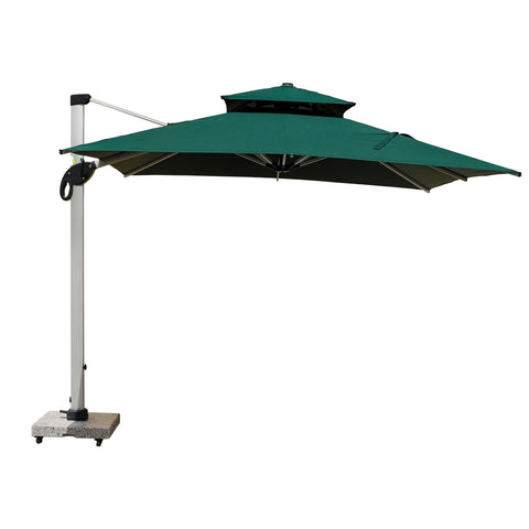 Cantilever patio umbrella with base
