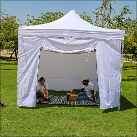 waterproof white canopy with walls