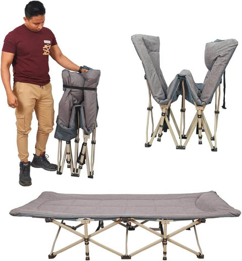 Collapsible camping bed