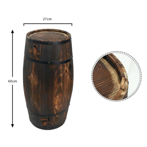 decorative wood barrel