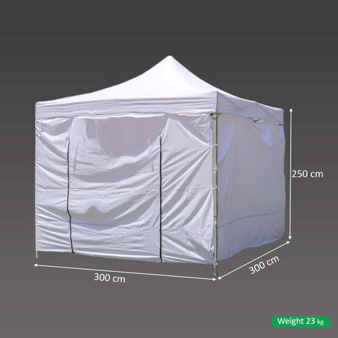 heavy duty white canopy with side walls