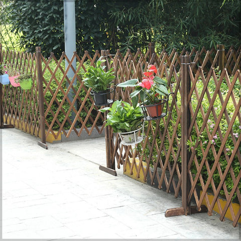 Extendable Wooden Grid Fence(only fence)