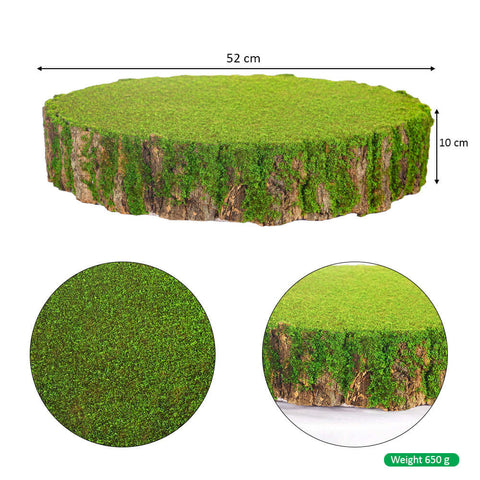Faux moss green stump