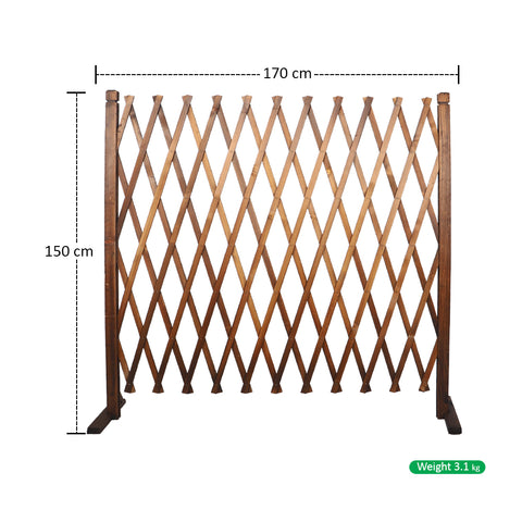 Extendable Wooden Grid Fence(only fence)