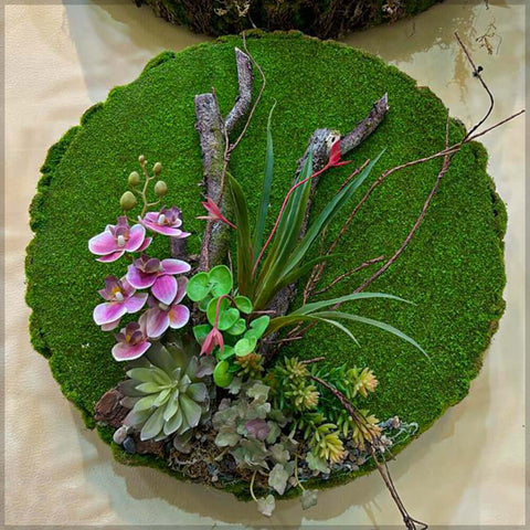 Artificial moss plant stand