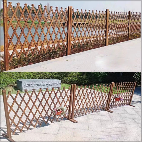 Extendable Wooden Grid Fence(only fence)