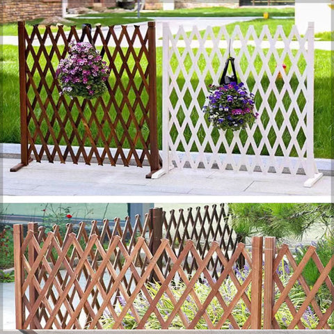 Adjustable wooden fence