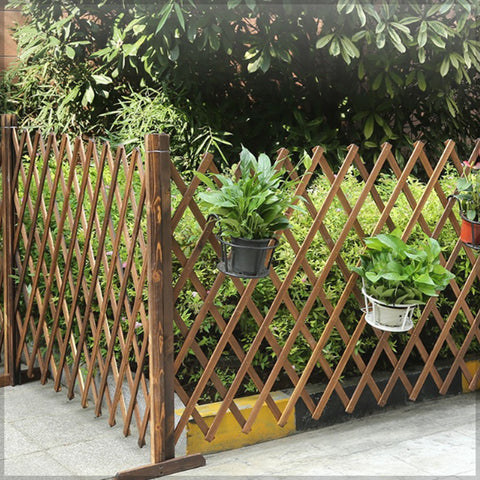 Extendable Wooden Grid Fence(only fence)