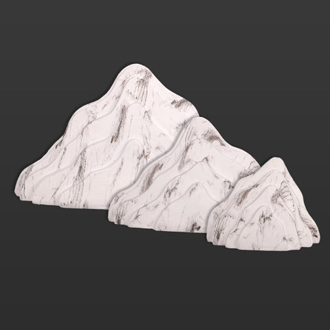 White gray garden stones