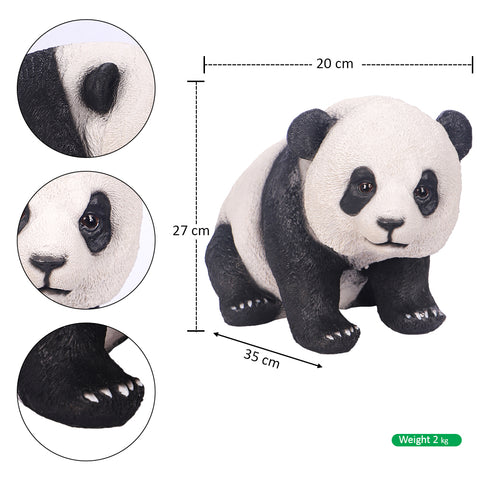 Backyard panda statue