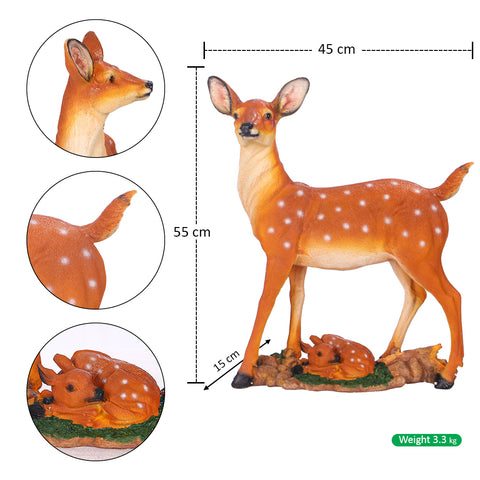 Artificial deer sculpture