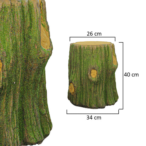 Garden moss stump