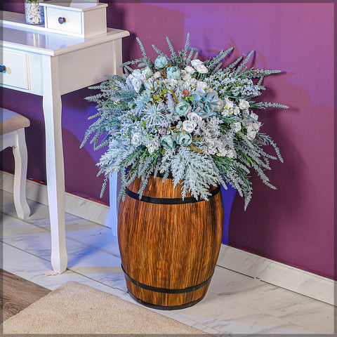 wooden storage barrel