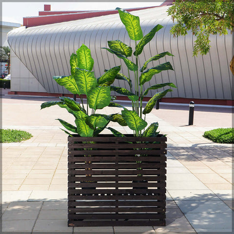 planter stand, wooden planters, hanging planters
