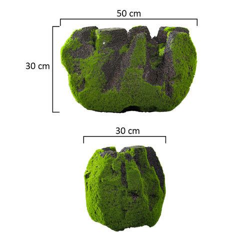 Artificial moss rocks