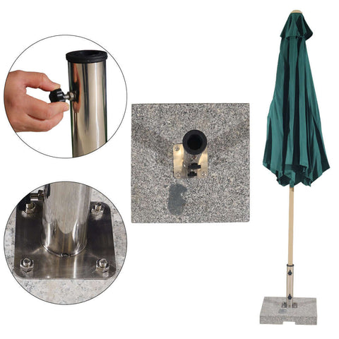 Marble patio umbrella stand