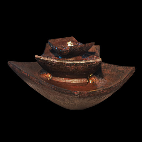 Elegant outdoor tiered fountain