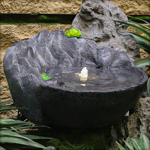 Garden rock fountain