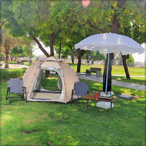 Cream Pop up Camping Tent with Carry Bag(tent only)