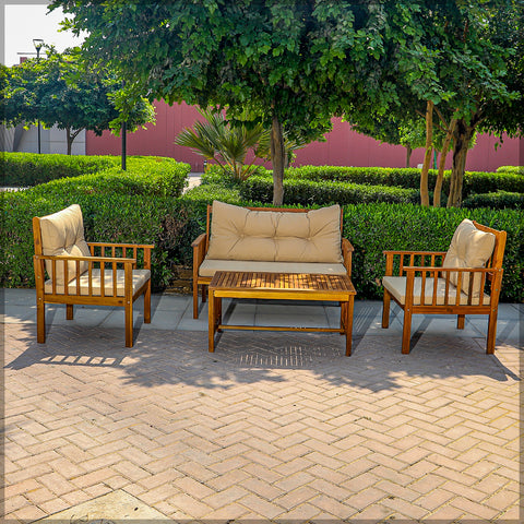 garden lounge set with cushions