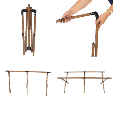 طاولة تخييم خفيفة الوزن من الألومنيوم قابلة للطي (طاولة فقط)