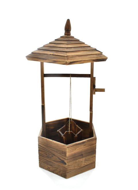 Wooden wishing well