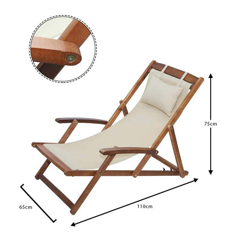 wood lounger