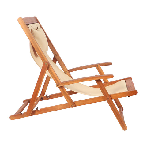 Solid Wood Sling Loungers Chair