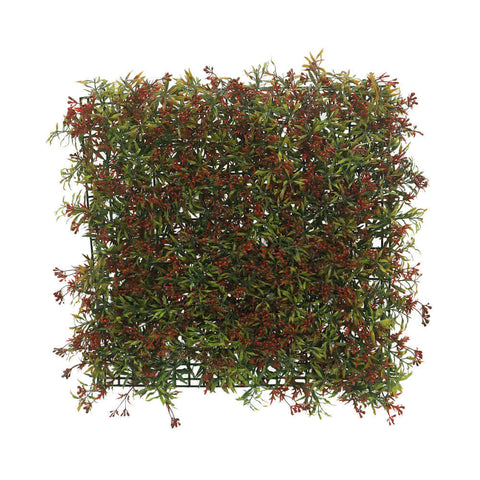Artificial wall grass panel red