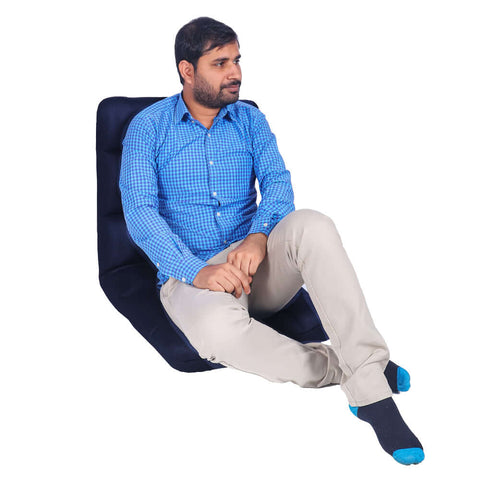 Portable folding floor chair