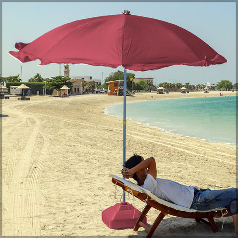 مظلة الشاطئ بقاعدة