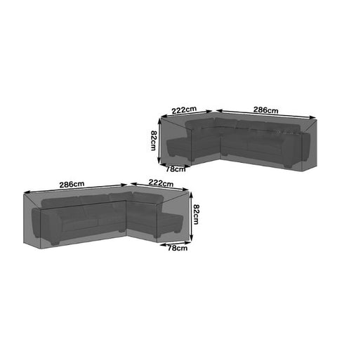 L shape outdoor furniture cover