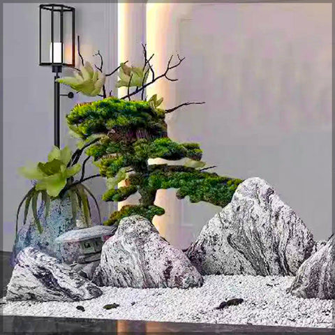 حجر حديقة مزخرف على طراز الجرانيت