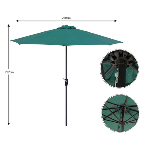Adjustable patio umbrella
