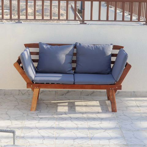 solid acacia wood outdoor sofa set