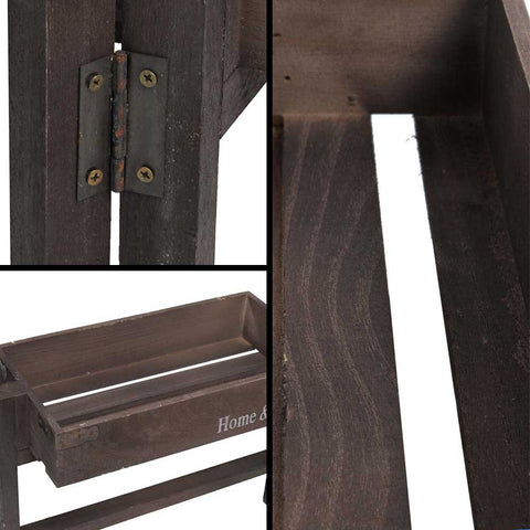 plant wooden shelf
