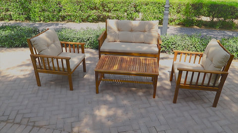 garden sofa set with cushions