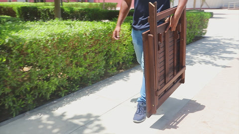 outdoor wooden folding table