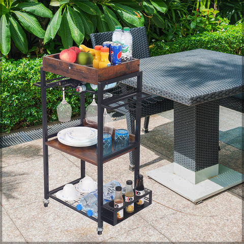 Rustic storage cart
