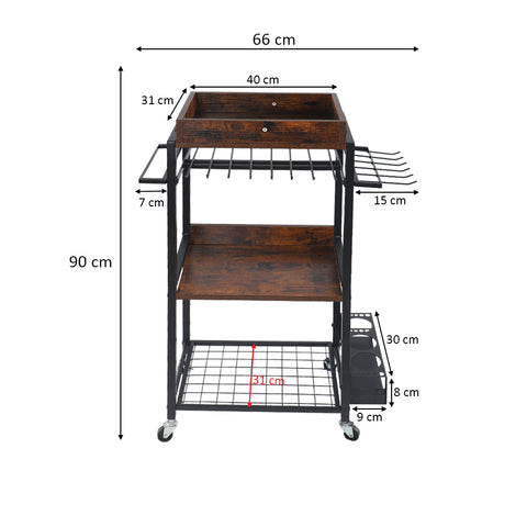 Kitchen storage cart