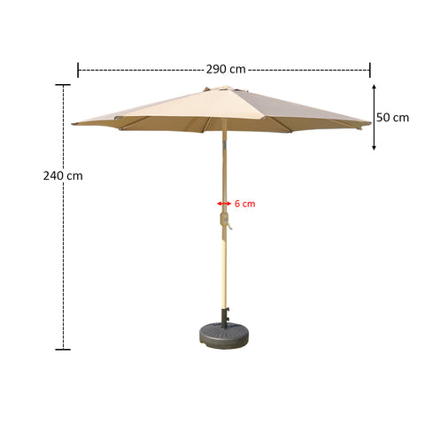 Weather resistant patio umbrella