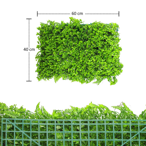 Plastic grass wall panel