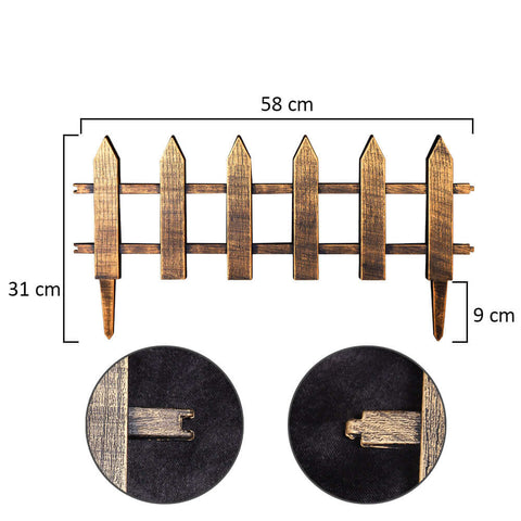 Decorative plastic garden fencing