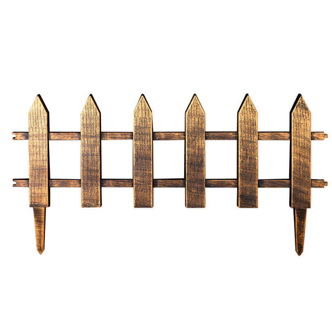 Plastic border fence for garden beds