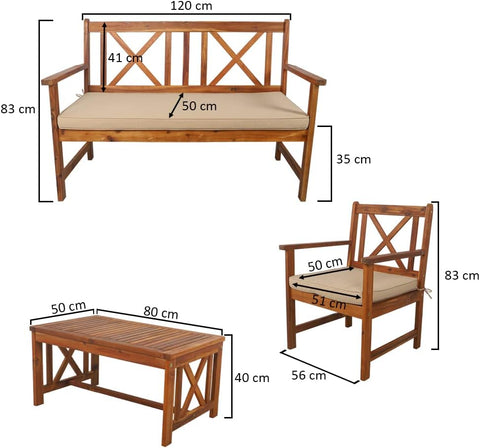 outdoor wooden sofa set