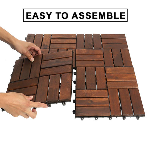 Expertly crafted from high-quality acacia wood, these floor tiles provide a sleek and durable flooring solution.