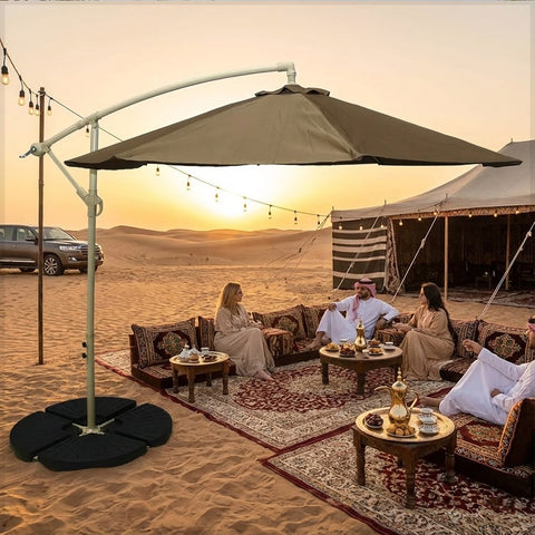 Cantilever Patio Hanging Umbrella(umbrella with base only)